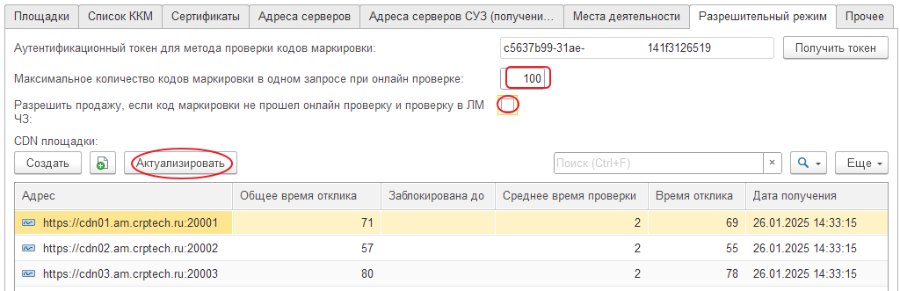 Настройки в паспорте участника для разрешительного режима