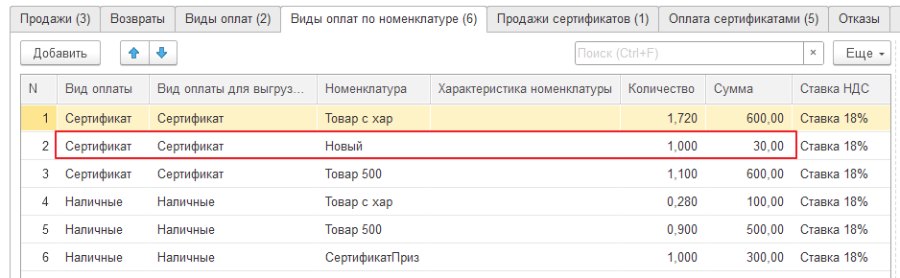 Как оплатить покупку неуникальным сертификатом в «Кассир 5»