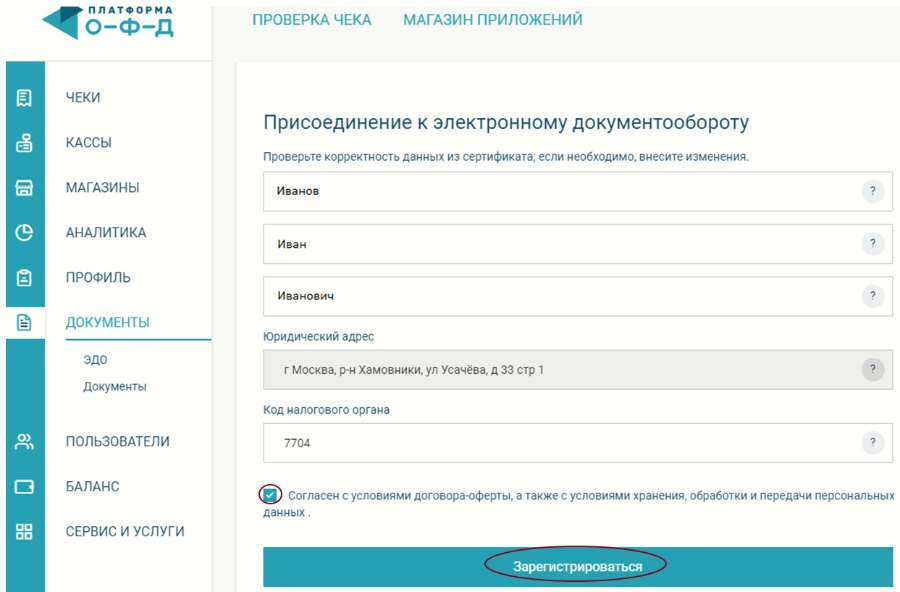 Платформа ЭДО (Платформа ОФД): регистрация, лицензии и сертификаты
