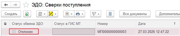 Как отклонить полученный УПД при наличии расхождений